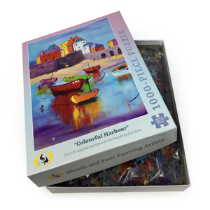 Colourful Harbour Jigsaw Open1
