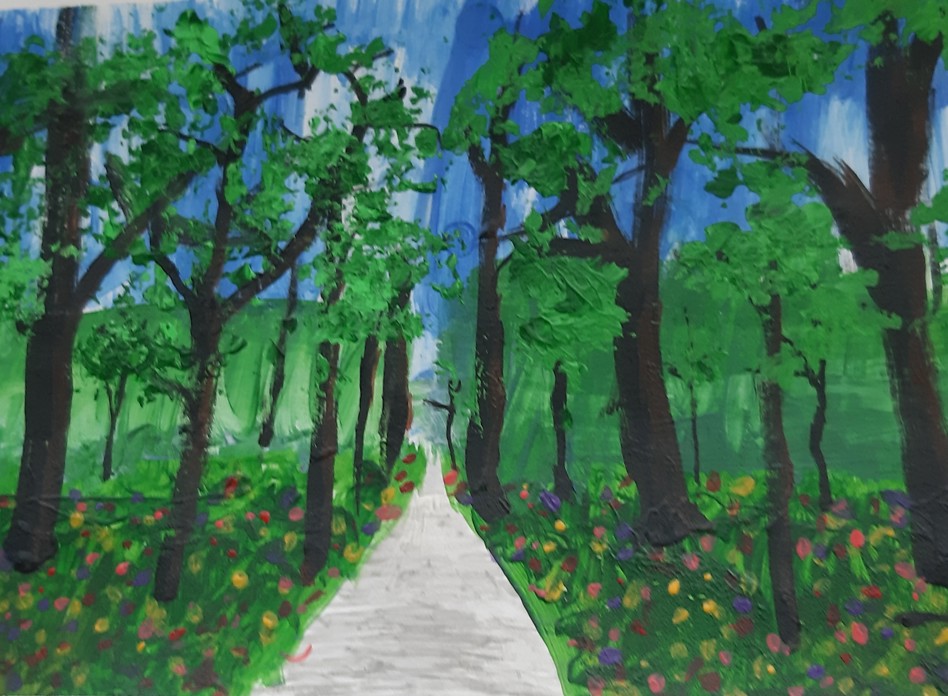 Flowers In The Trees