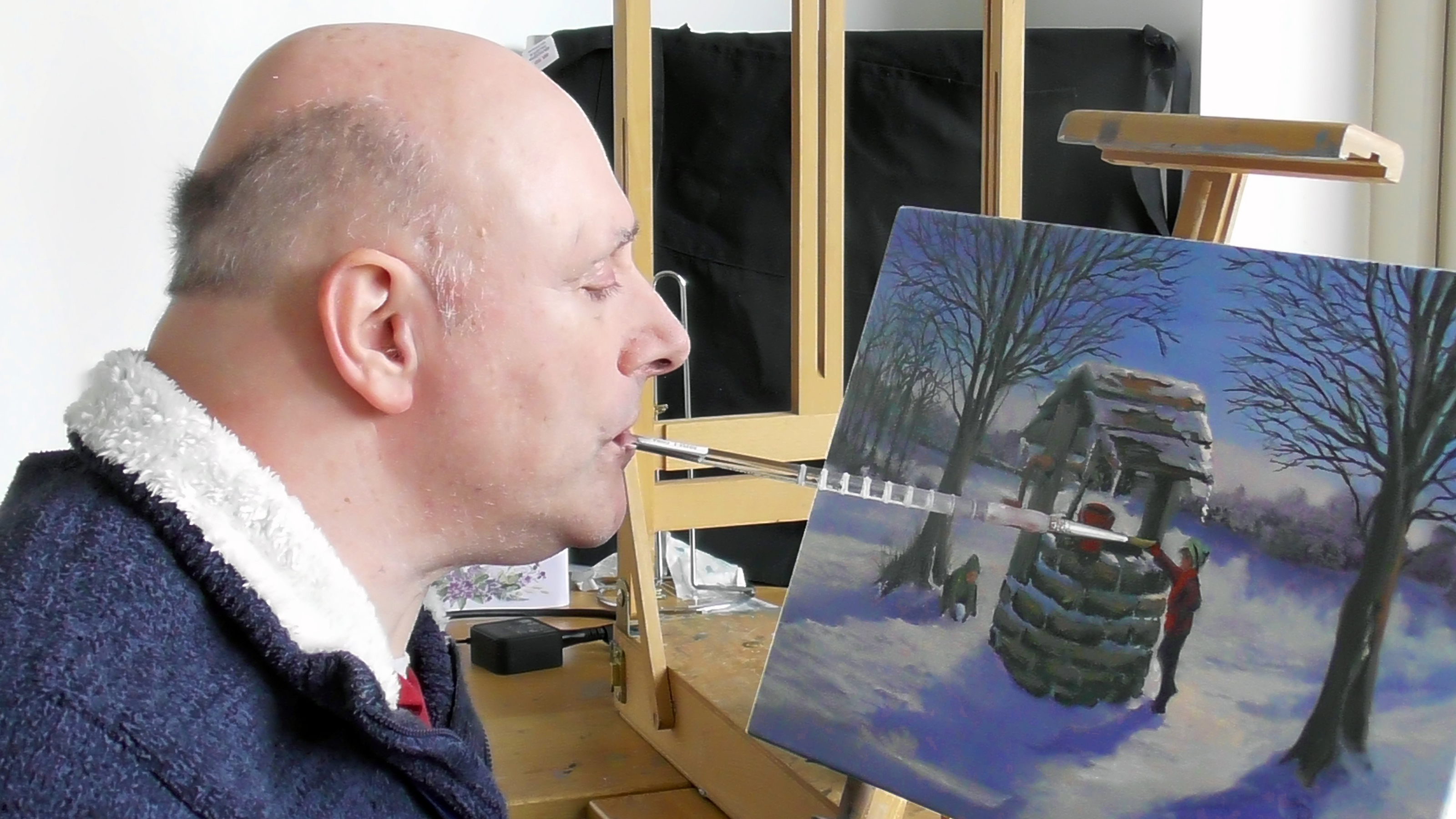 David Painting Winter Well MFPA 2026 Desk Calendar