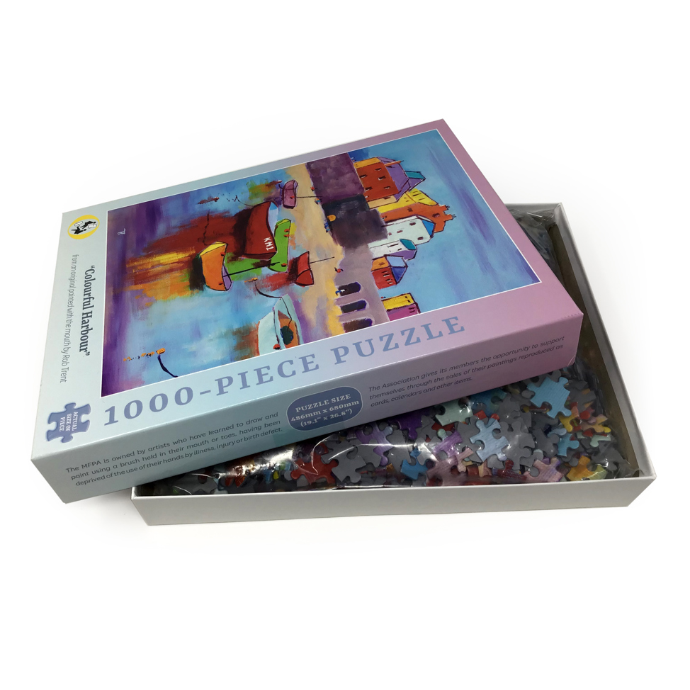 Colourful Harbour Jigsaw Open2