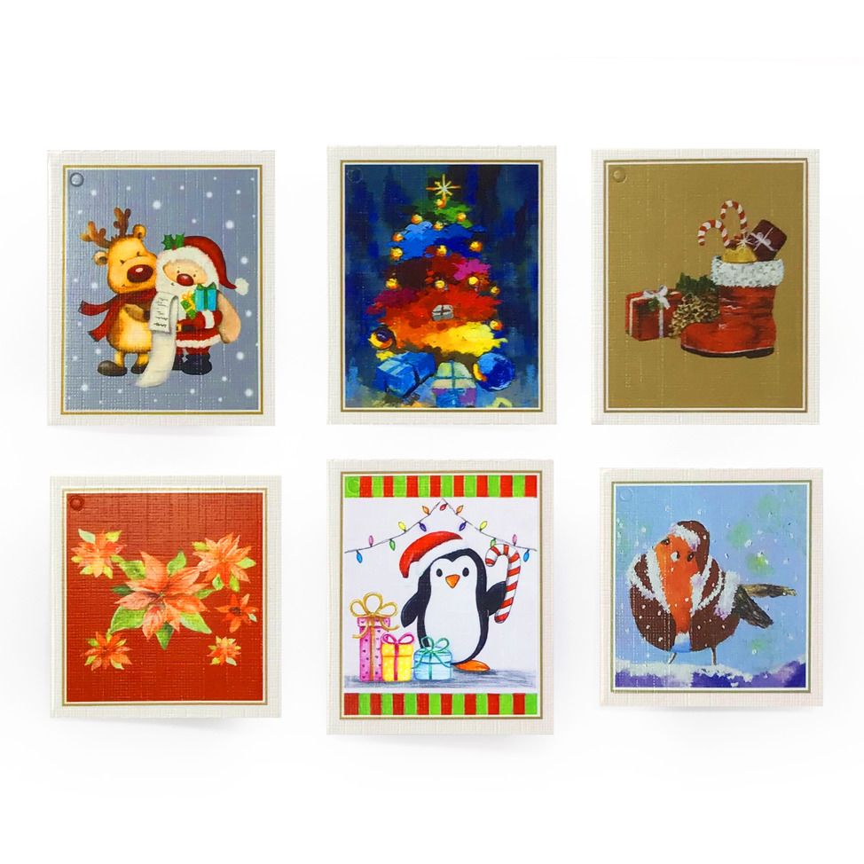 2025 Square Canvas Christmas Gift Wrap Tags