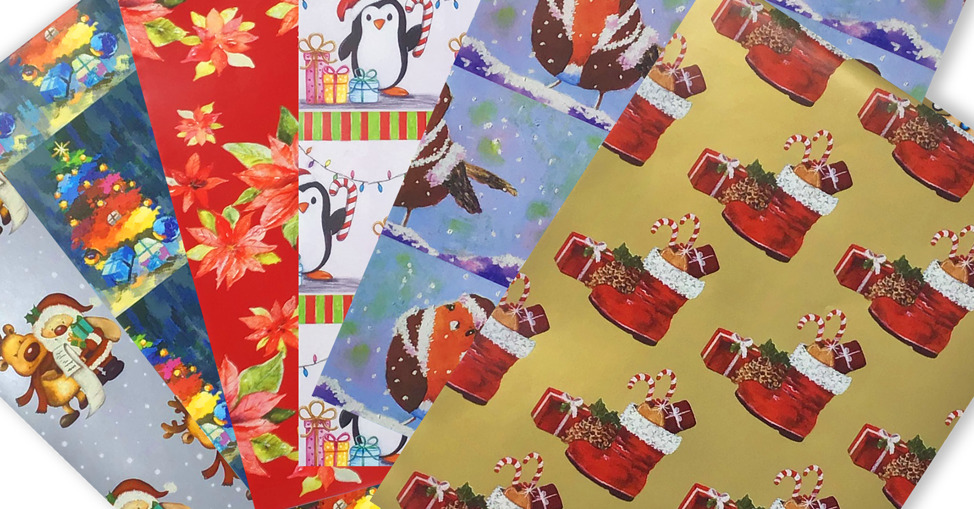 2025 Square Canvas Christmas Gift Wrap Fan